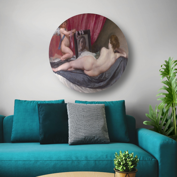 Venus bij haar spiegel - Diego Velázquez forex muurcirkel