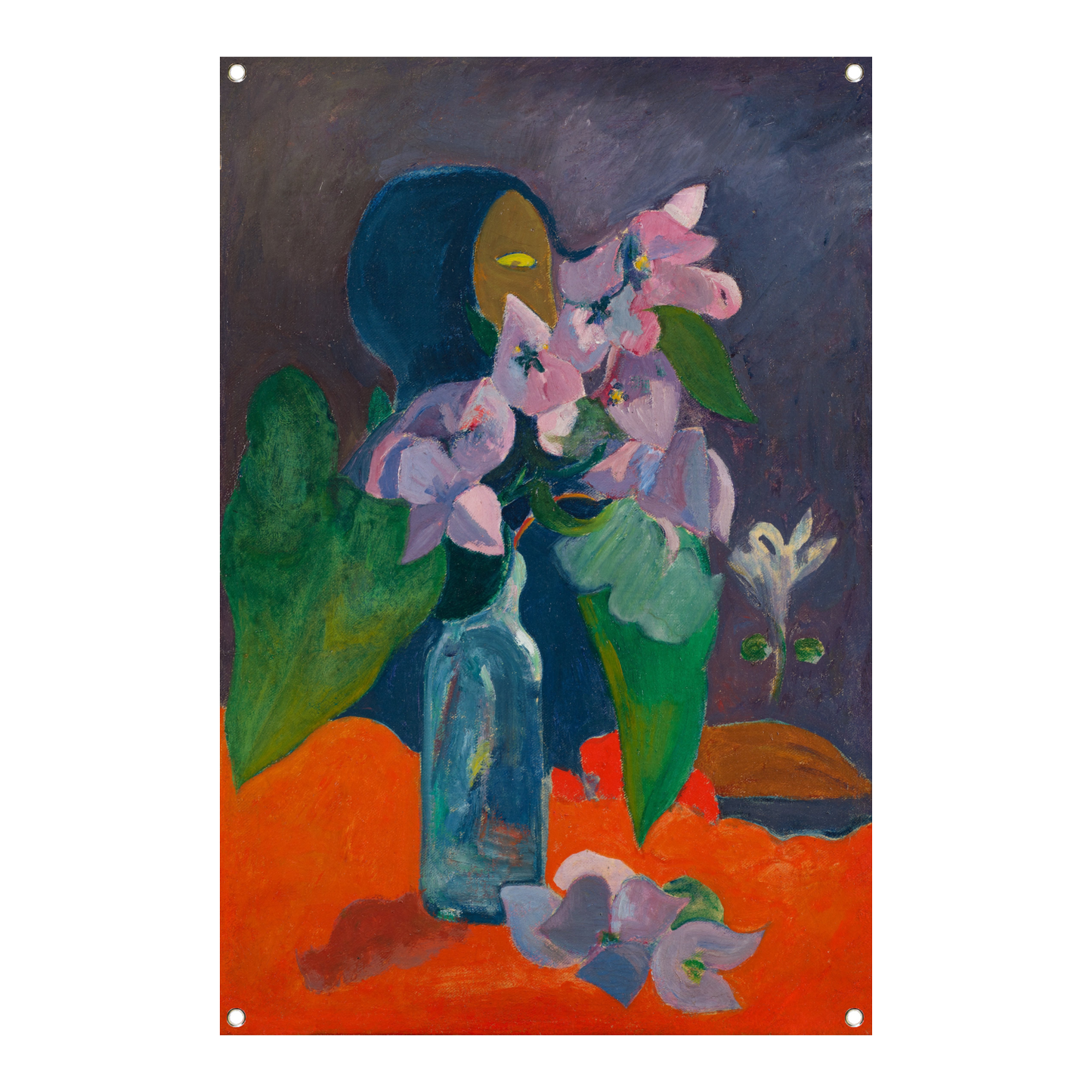 Stilleven met bloemen en idool - Paul Gauguin tuinposter