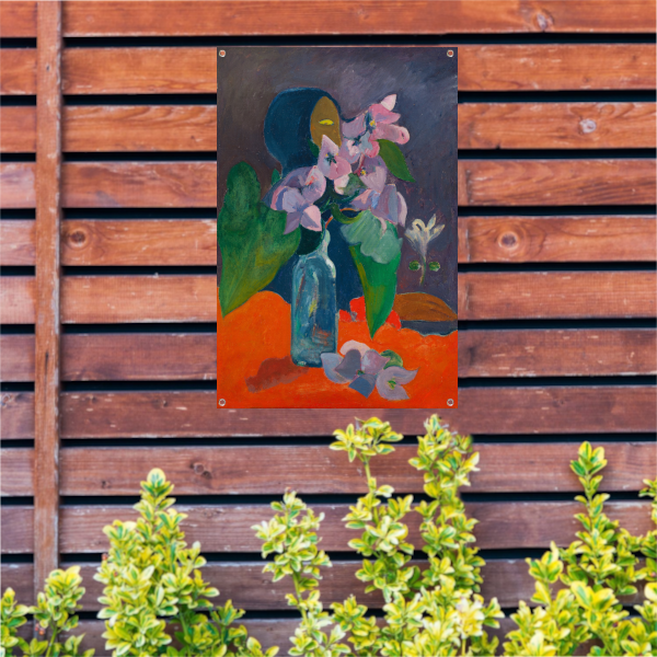 Stilleven met bloemen en idool - Paul Gauguin tuinposter