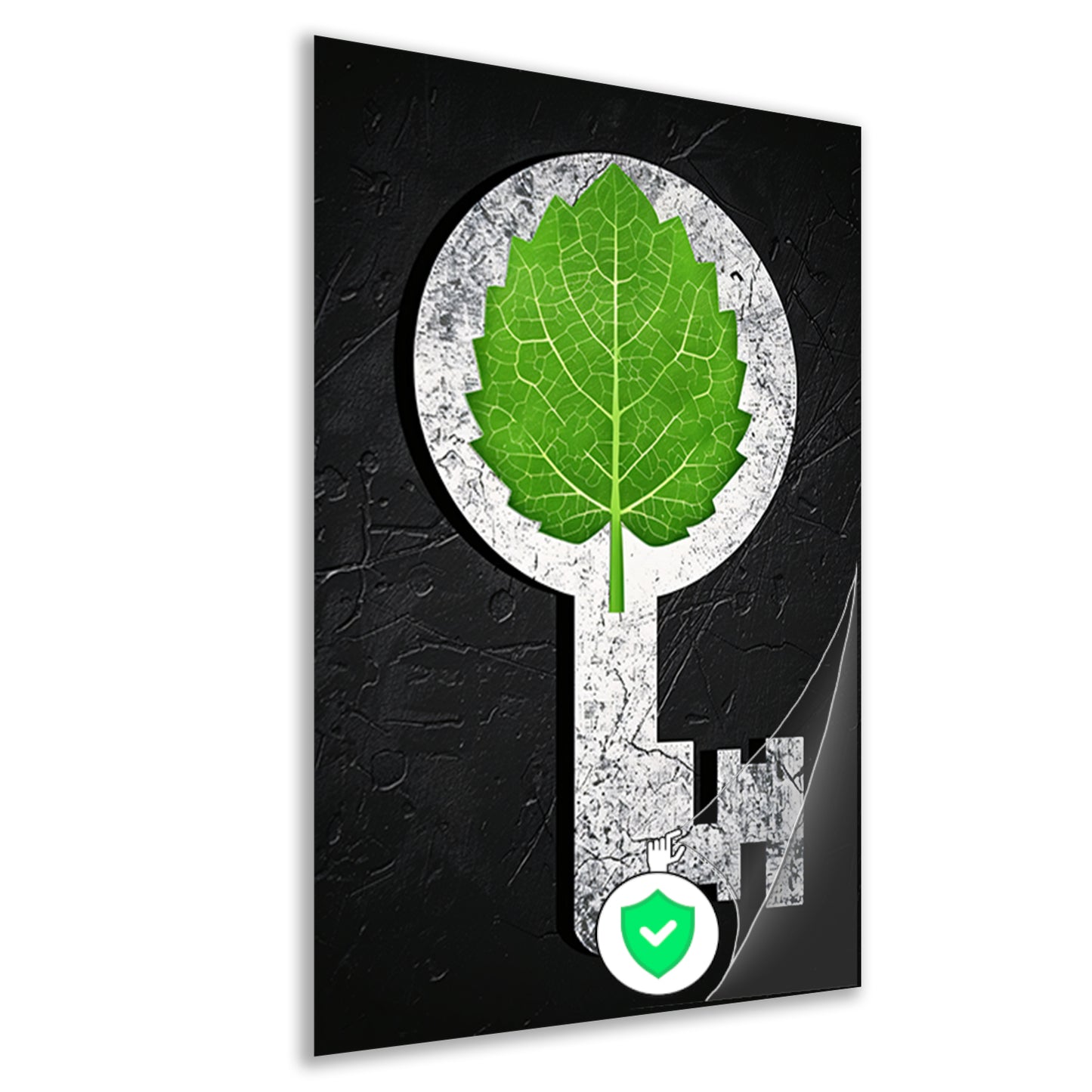 Groene Sleutel in een Stenen Omlijsting poster