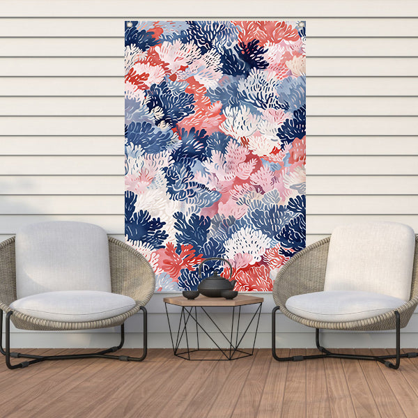 Abstracte kleurrijke patronen van koraal tuinposter