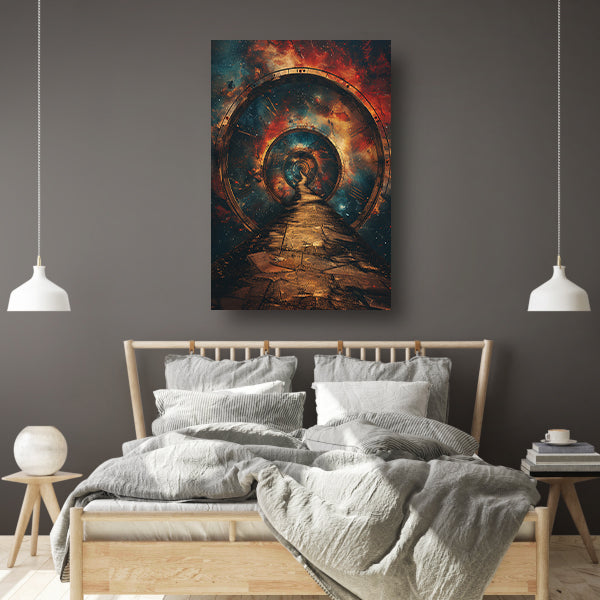 Surrealistisch Pad door de Kosmische Tijd canvas