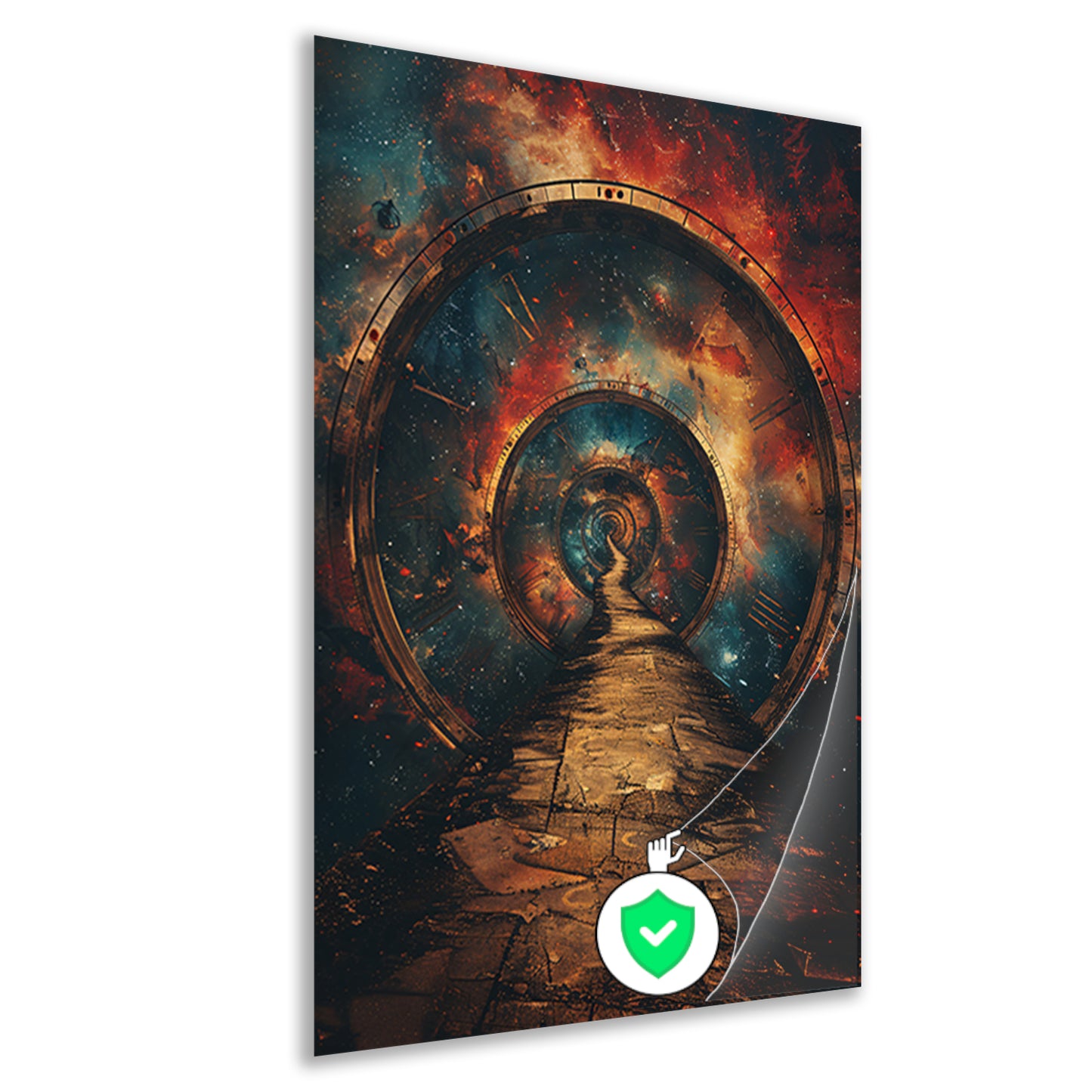 Surrealistisch Pad door de Kosmische Tijd poster