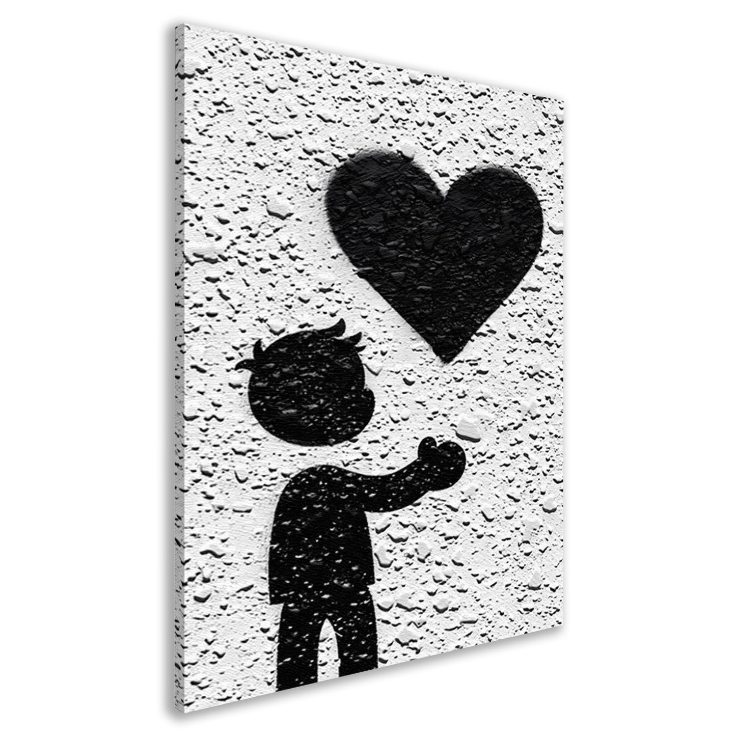 Hart in de Schaduw van de Liefde canvas