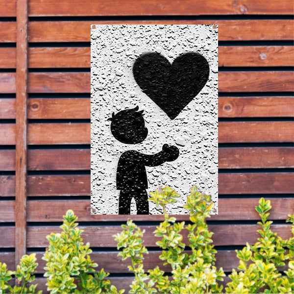 Hart in de Schaduw van de Liefde tuinposter