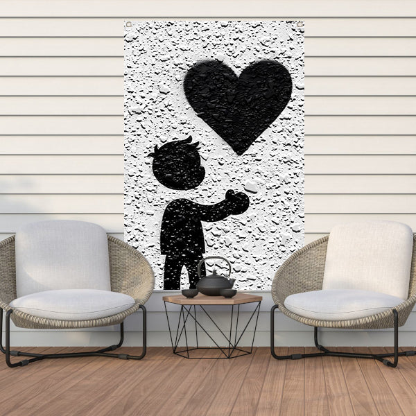 Hart in de Schaduw van de Liefde tuinposter
