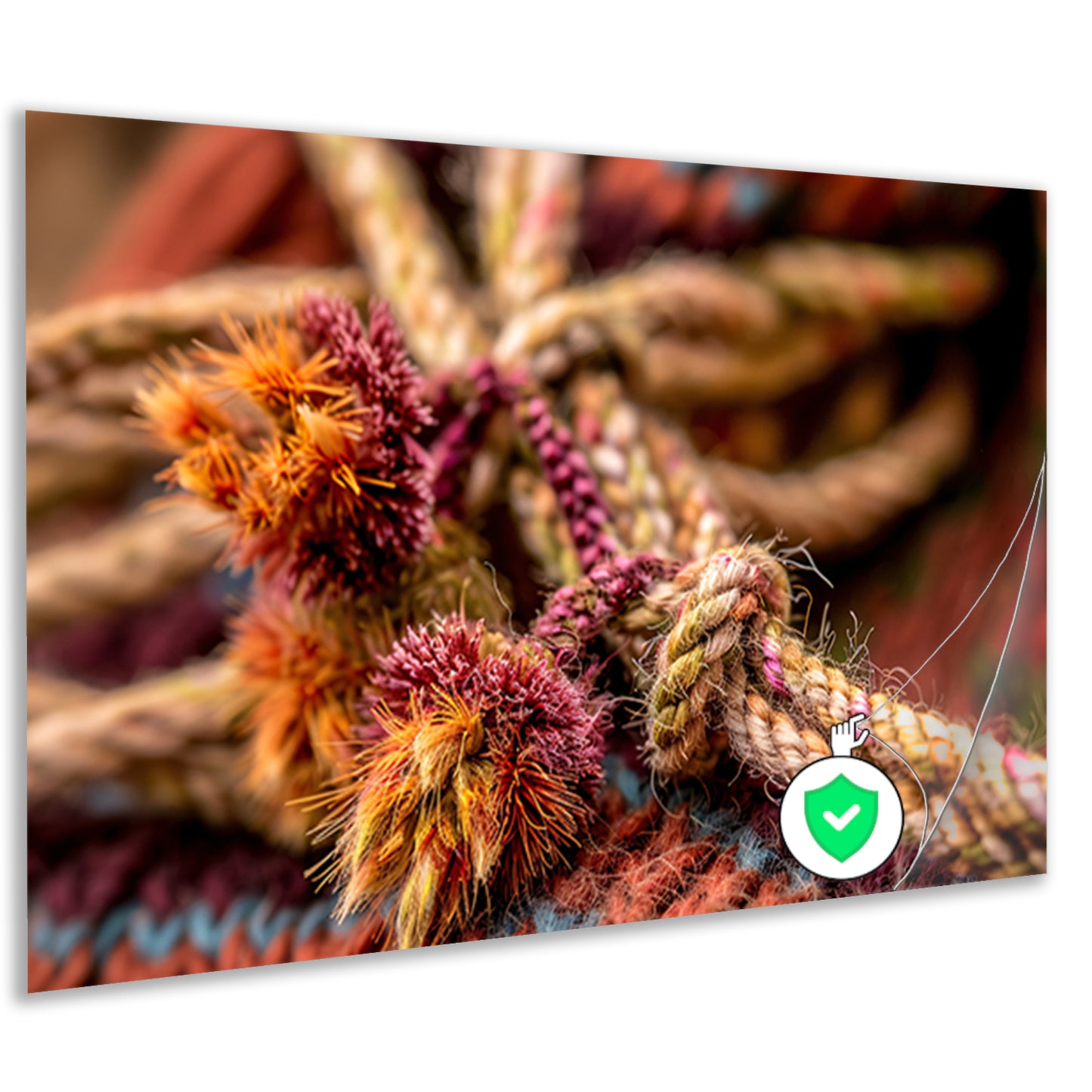 Verstrengelde texturen met kleurrijke accenten poster