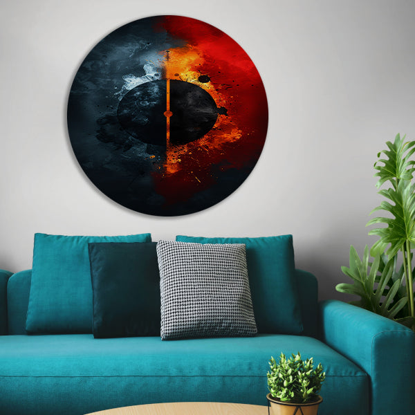 Abstract met cirkel en contrasterende kleuren forex muurcirkel