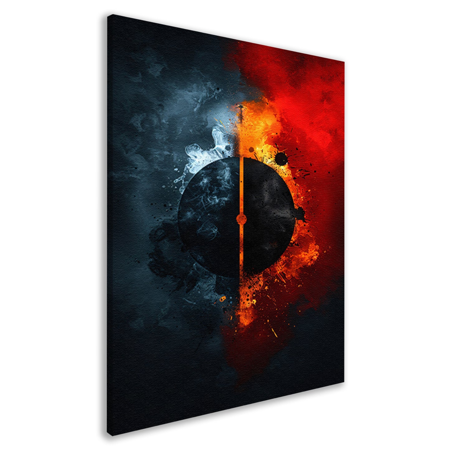 Abstract met cirkel en contrasterende kleuren canvas