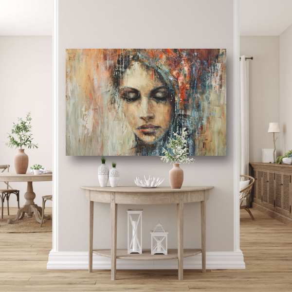 Vrouw Overmand door Emotionele Chaos poster