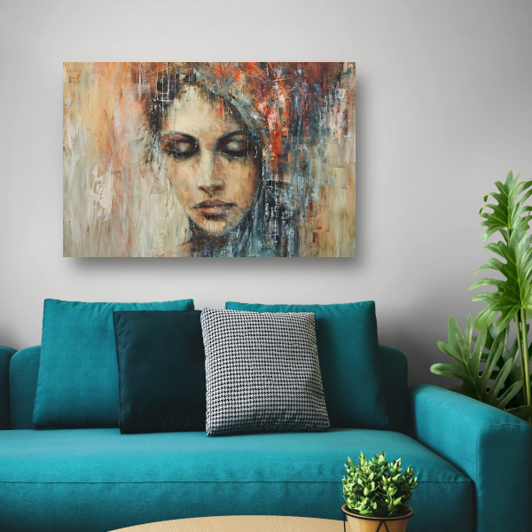 Vrouw Overmand door Emotionele Chaos poster