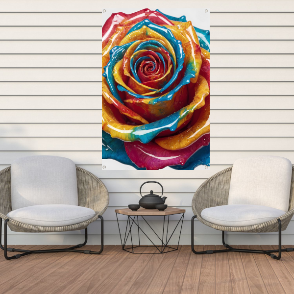 Abstracte Dans van Kleuren en Vormen tuinposter
