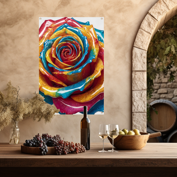Abstracte Dans van Kleuren en Vormen tuinposter
