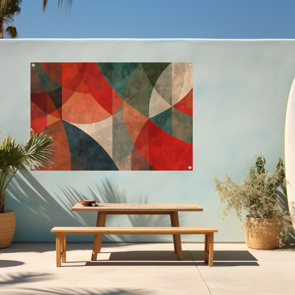 Primaire Kleuren Cirkels tuinposter