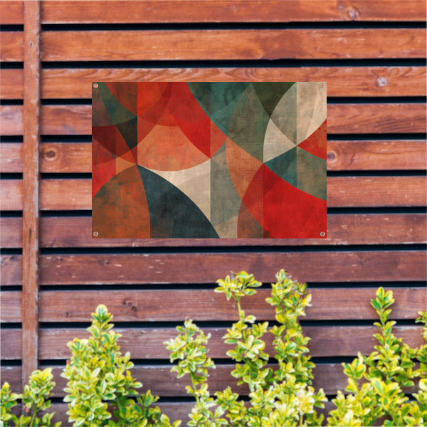 Primaire Kleuren Cirkels tuinposter