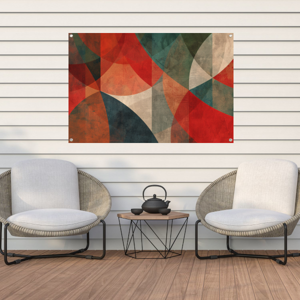 Primaire Kleuren Cirkels tuinposter