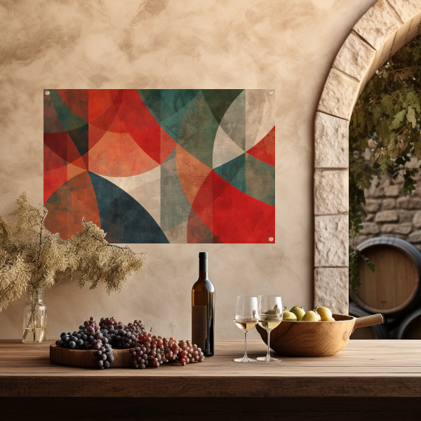 Primaire Kleuren Cirkels tuinposter