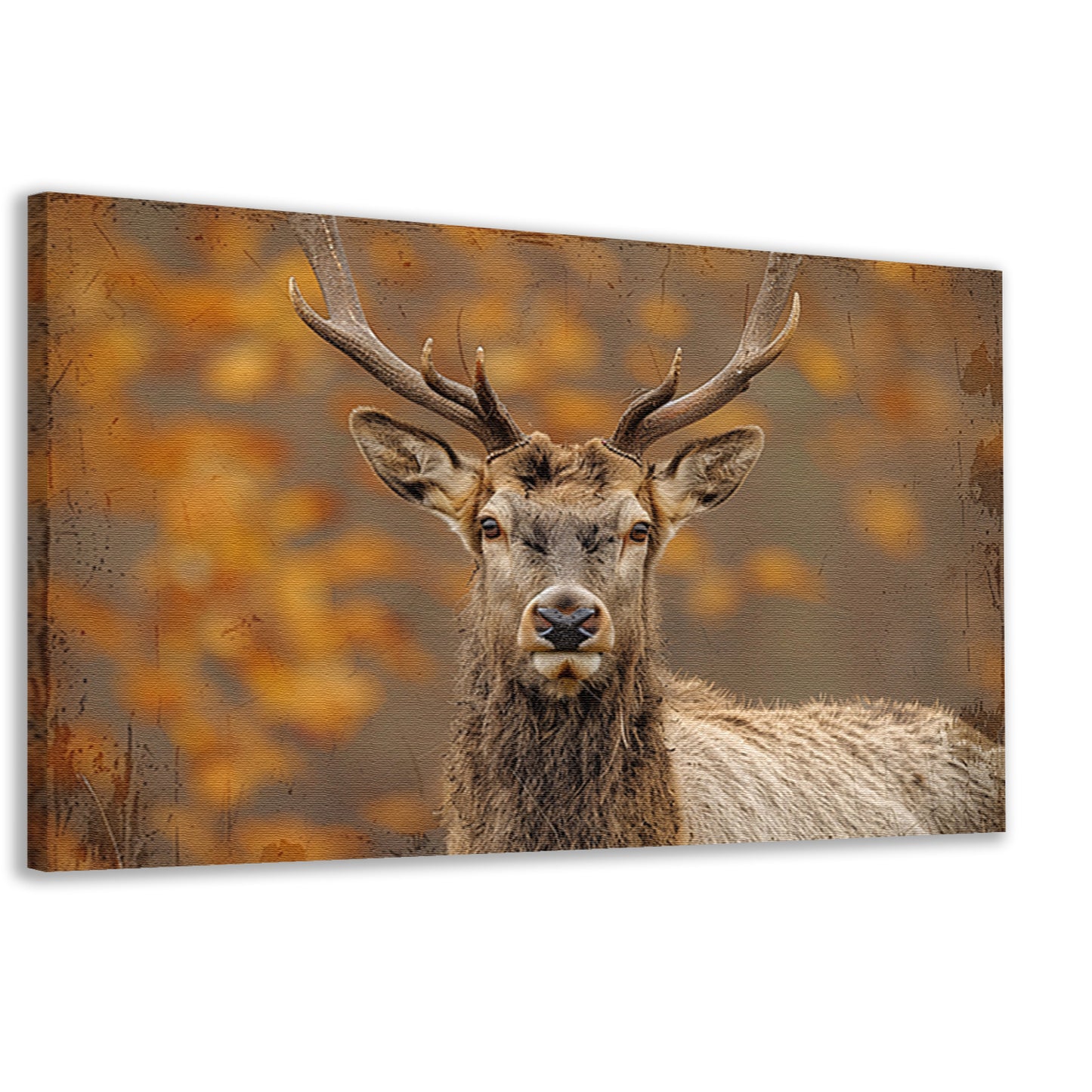 Majestueus hert in natuurlijke sepia tonen canvas