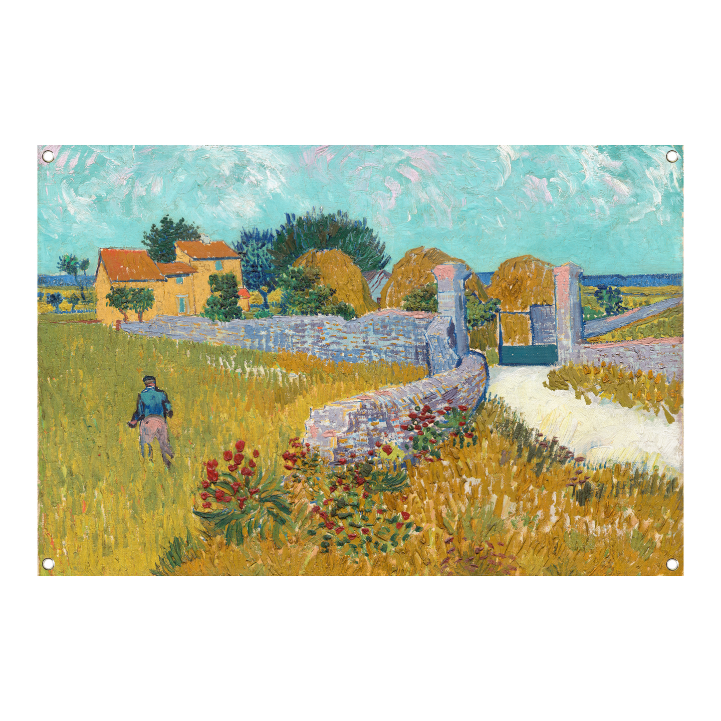 Boerderij in de Provence - Vincent van Gogh tuinposter
