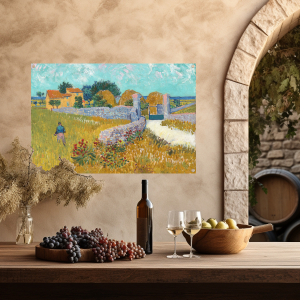 Boerderij in de Provence - Vincent van Gogh tuinposter