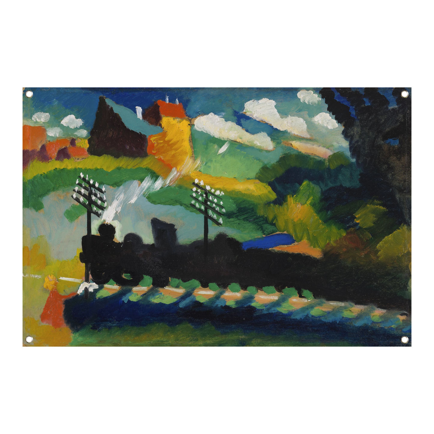 Spoorweg in de buurt van Murnau - Wassily Kandinsky tuinposter