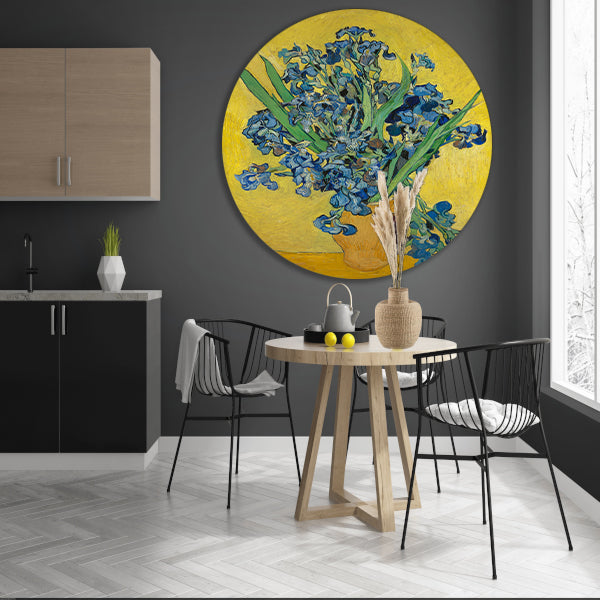 Irissen - Vincent van Gogh aluminium muurcirkel