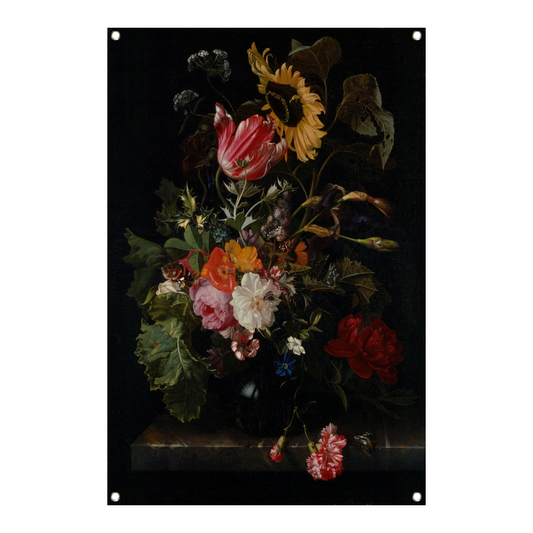 Boeket bloemen in een vaas - Maria van Oosterwyck tuinposter