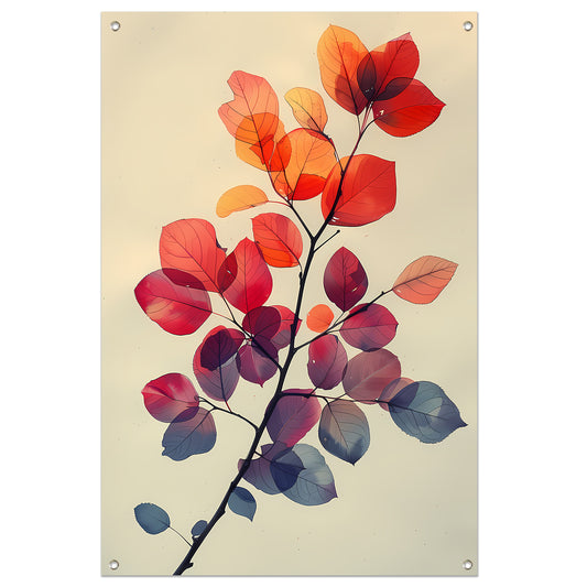 Aquarel Tak met Herfstbladeren tuinposter