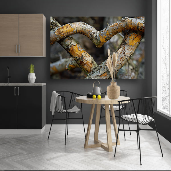 Gedetailleerde verstrengeling van boomtakken canvas