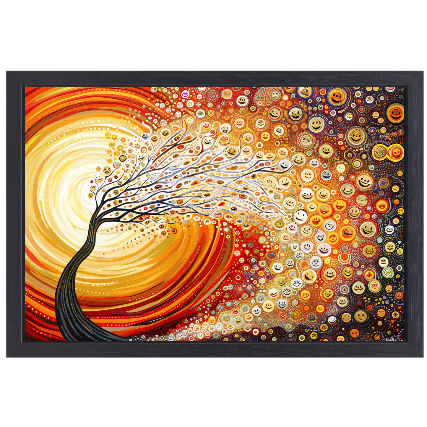 Blijde Boom van Van Gogh canvas met baklijst