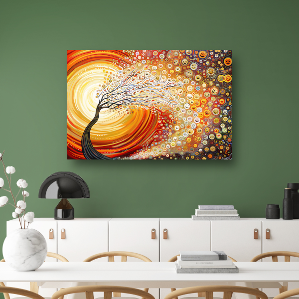 Blijde Boom van Van Gogh canvas met baklijst