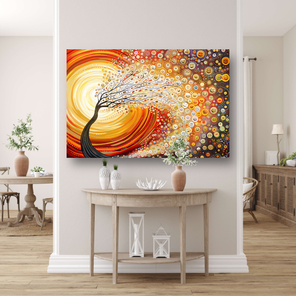 Blijde Boom van Van Gogh canvas met baklijst