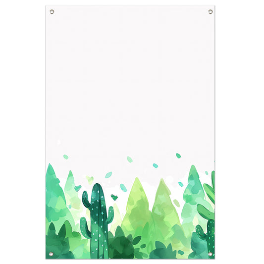 Aquarel schilderij van cactussen tuinposter