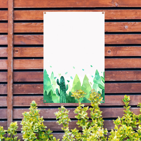 Aquarel schilderij van cactussen tuinposter