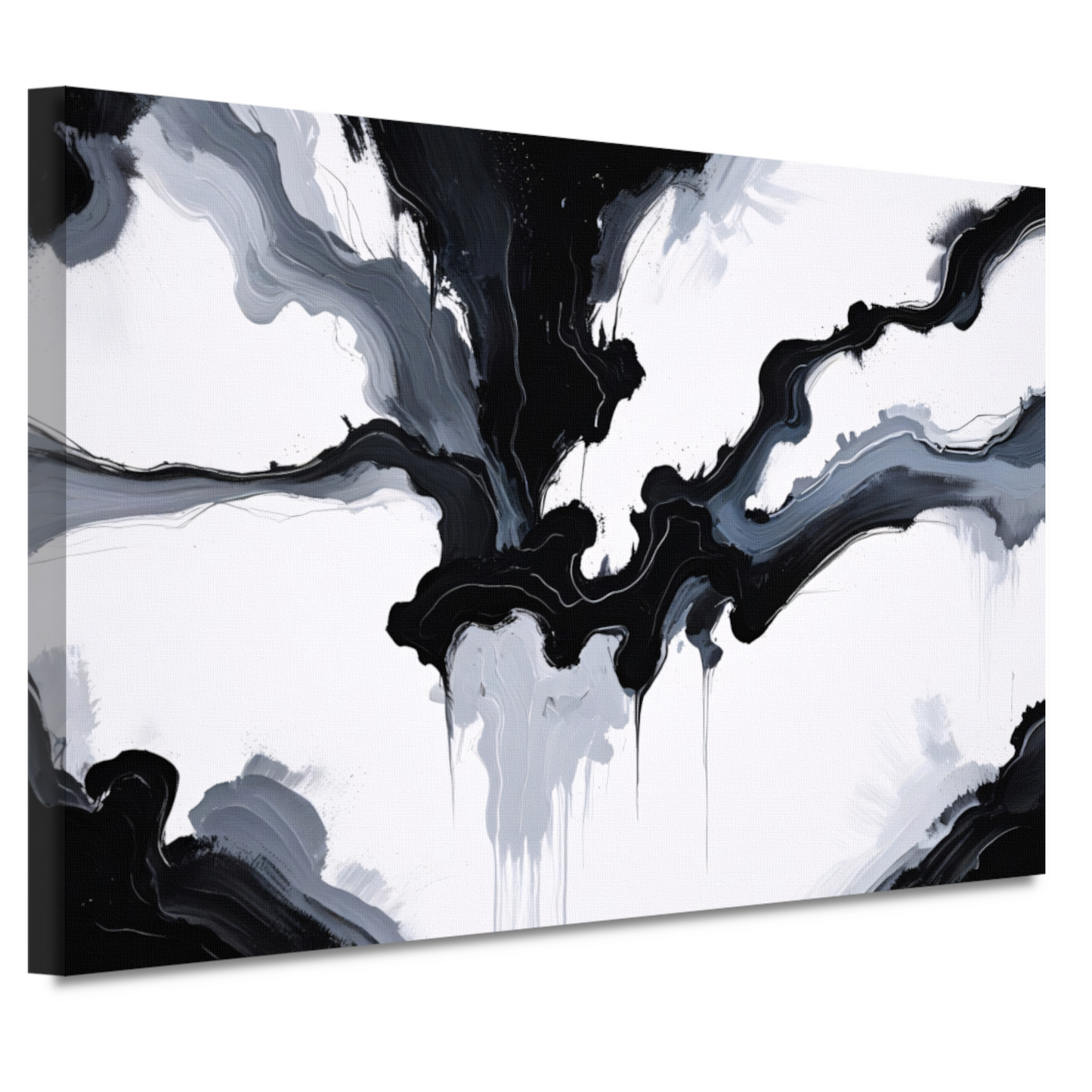 Monochrome Dynamiek in Zwart en Wit canvas