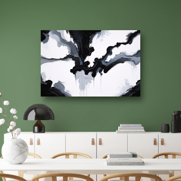 Monochrome Dynamiek in Zwart en Wit canvas