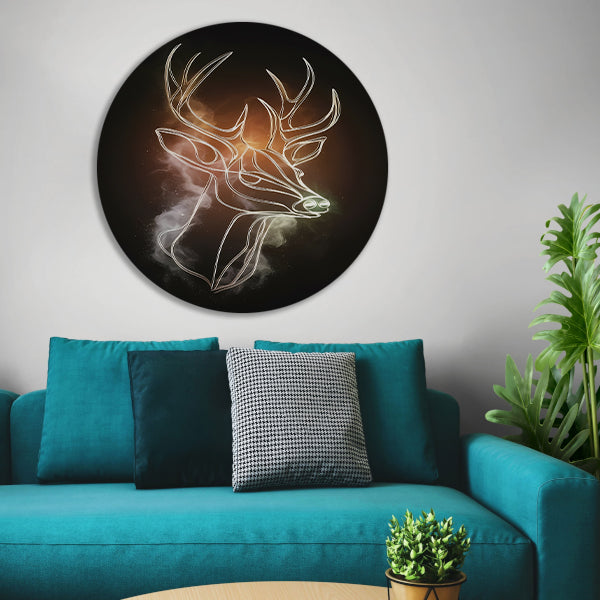 Abstract Hert in Kosmische Gouden Lijnen forex muurcirkel