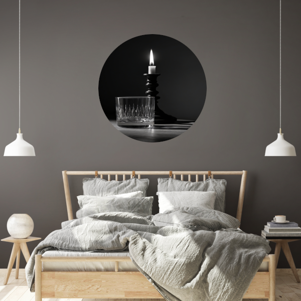 Stillevenspel van Licht en Schaduw aluminium muurcirkel