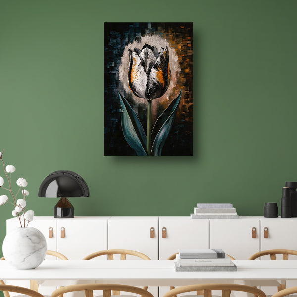 Abstracte Weergave van een Kleurrijke Tulp acrylglas