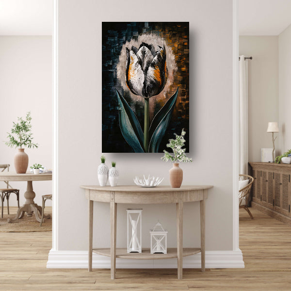 Abstracte Weergave van een Kleurrijke Tulp acrylglas