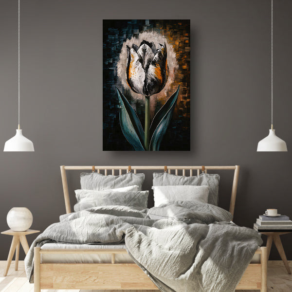 Abstracte Weergave van een Kleurrijke Tulp acrylglas