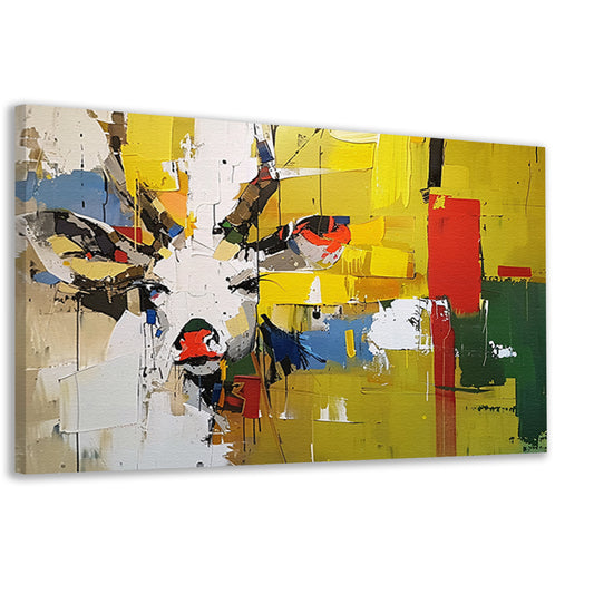 Kleurrijk abstract schilderij van een hert canvas