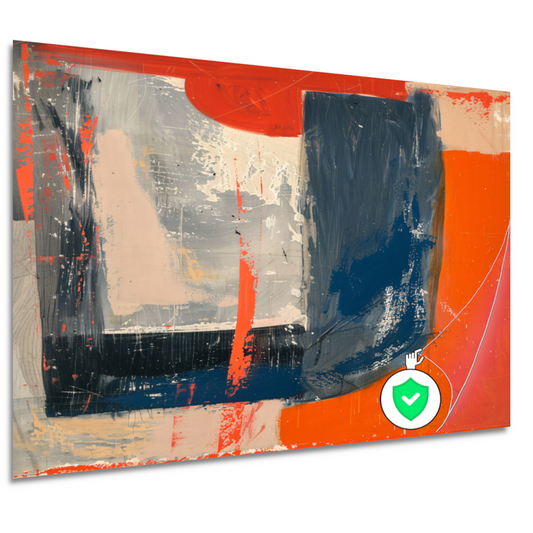 Abstracte Vierkanten Compositie poster