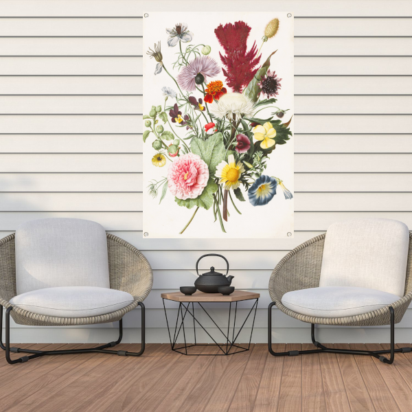 Boeket bloemen uit 1680 tuinposter
