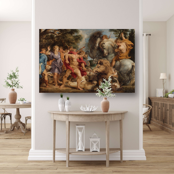 De Calydonische jacht op zwijnen - Peter Paul Rubens poster