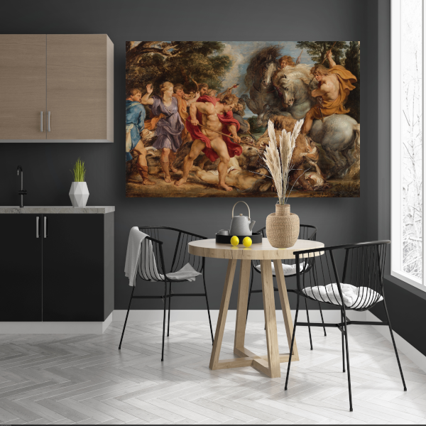 De Calydonische jacht op zwijnen - Peter Paul Rubens acrylglas