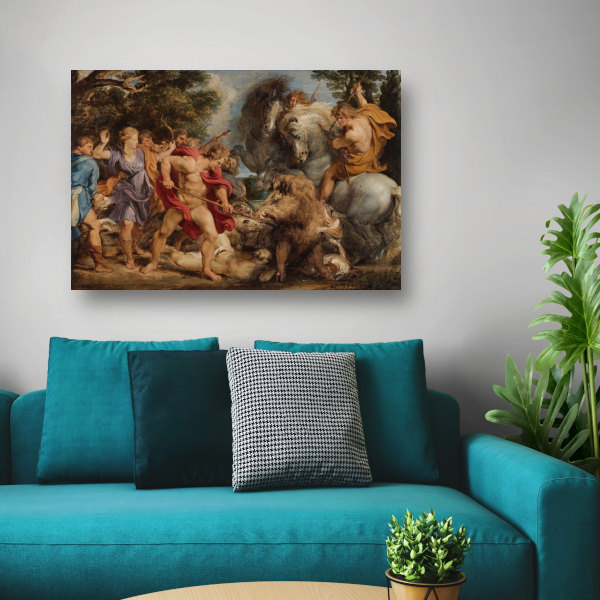 De Calydonische jacht op zwijnen - Peter Paul Rubens poster