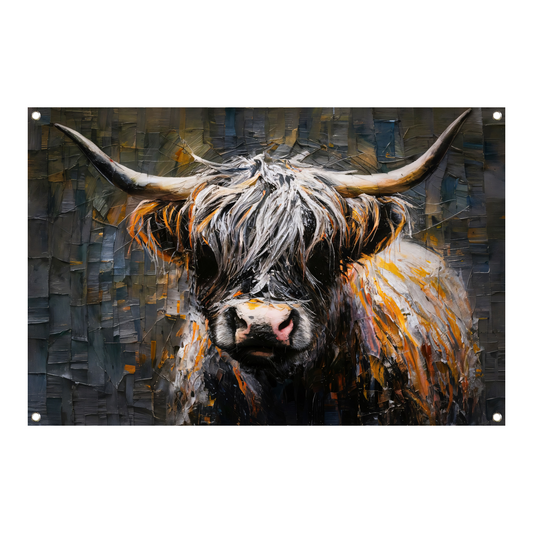 Vurige Blik van een Schotse Hooglander tuinposter