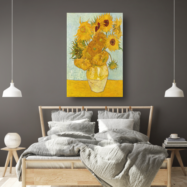 Vaas met twaalf zonnebloemen - Vincent van Gogh poster