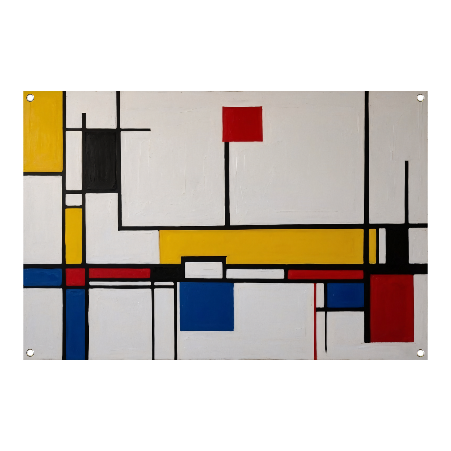Balans van kleur en vorm in abstractie tuinposter